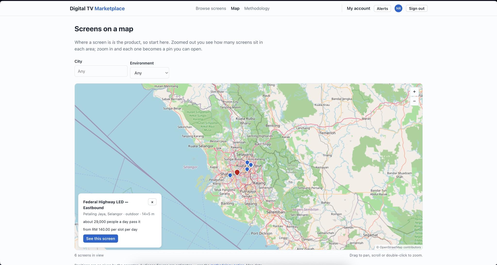 Map view