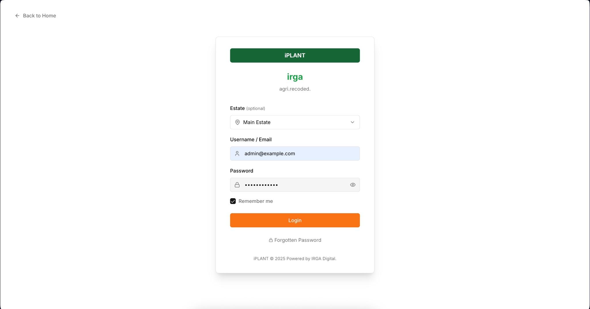 Estate sign-in